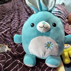 Squishmallows Blue and White Stuffed Bunny